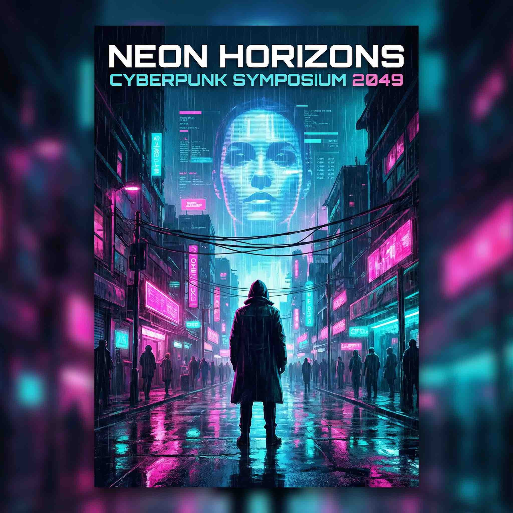 Neon Cyberpunk City - GraphicArt AI Design