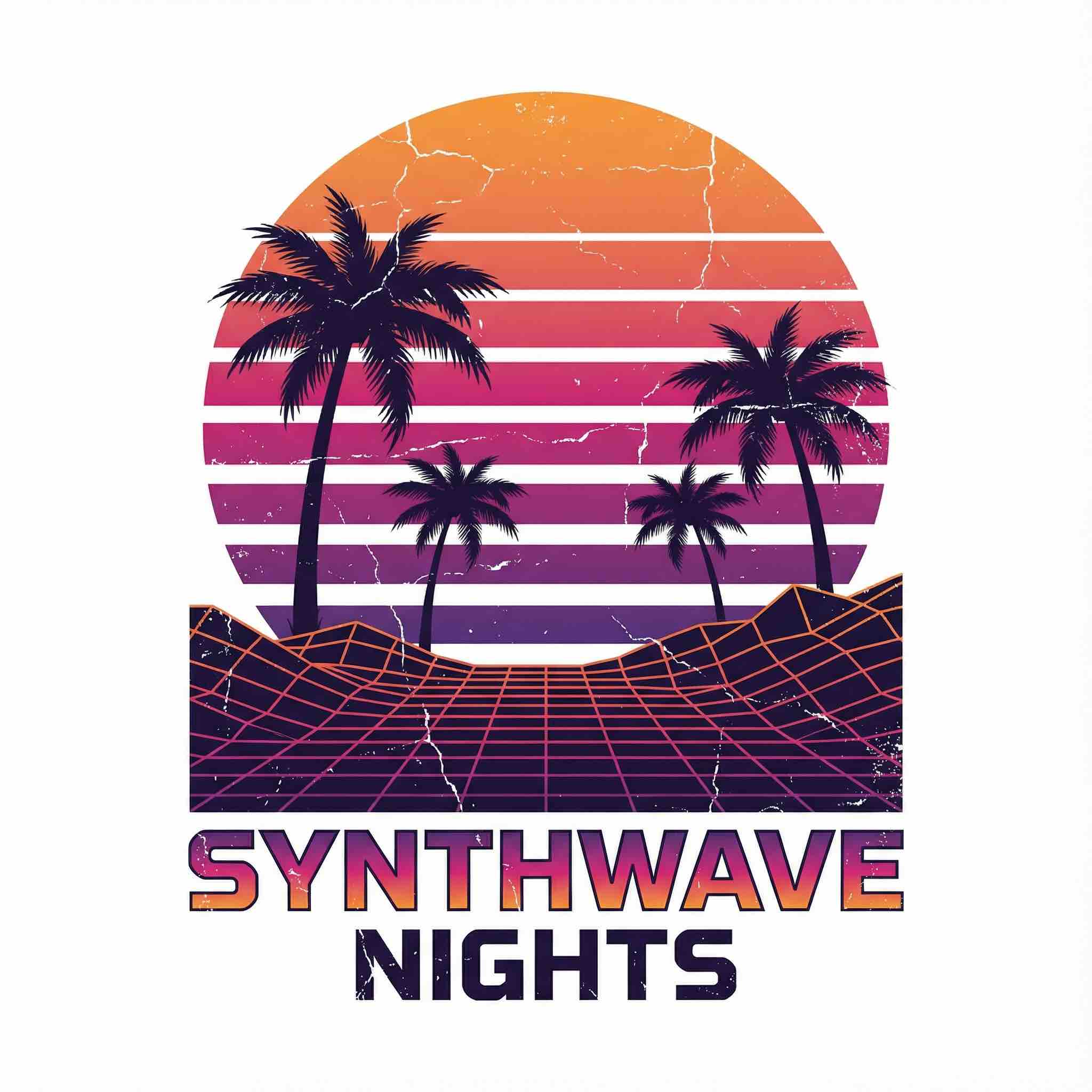 Retro Wave T-Shirt - GraphicArt AI Design
